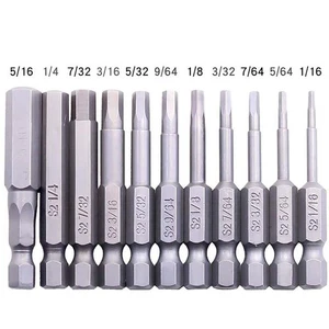 Inch Hex Key Allen Bit Quick Change Connect Impact Driver Power Drill 1/16"-3/8" - Picture 1 of 30