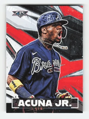2021 Topps Fire #100 Ronald Acuña Jr. Near Mint or Better - Image 1 of 2