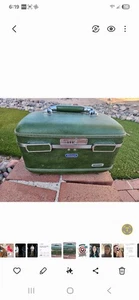 American Tourister Escort Travel Case Green Vintage Cosmetic Luggage - Picture 1 of 3