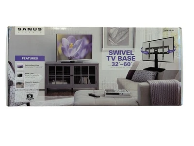 Bbw. SANUS Swivel TV Stand 32-60" Tvs Up To 60lbs 74° Swivel Height Adjustment  - Image 1 of 2
