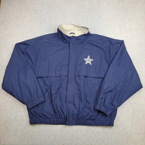 UNDERCOVER Giacca a vento Devon Jones Secret Service uomo 2XL blu full zip logo