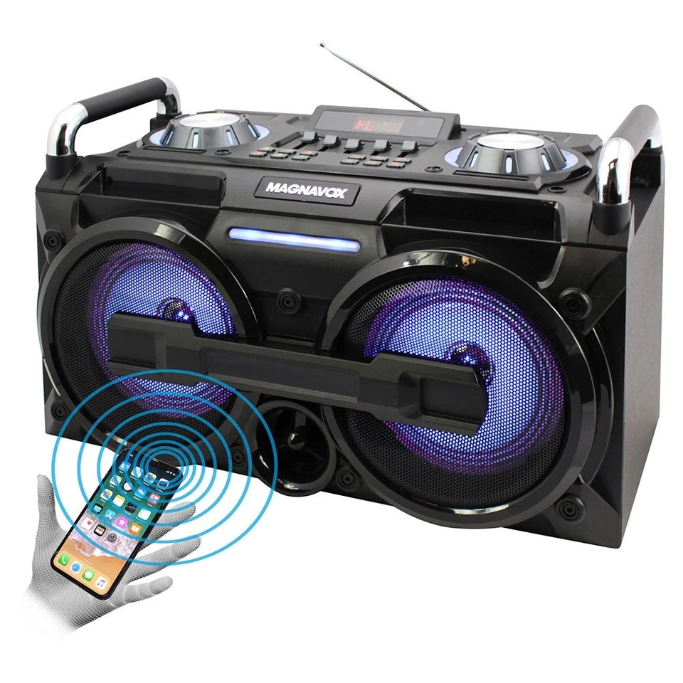 Magnavox MM438 Portable Micro Music System Color Changing FM Radio Bluetooth - Image 1 of 1