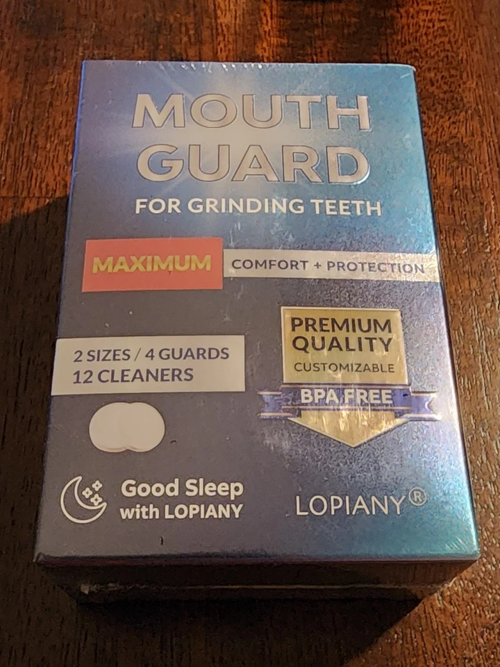 Dabida Mouth Guard, For Clenching Teeth At Night, 4 guards-2 sizes, 12 cleansers - Image 1 of 1