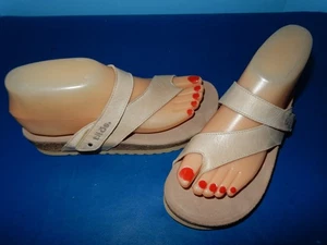 Taos 'Lola in Stone' Beige/Stone Leather Sandals - 6-6.5 - Picture 1 of 6