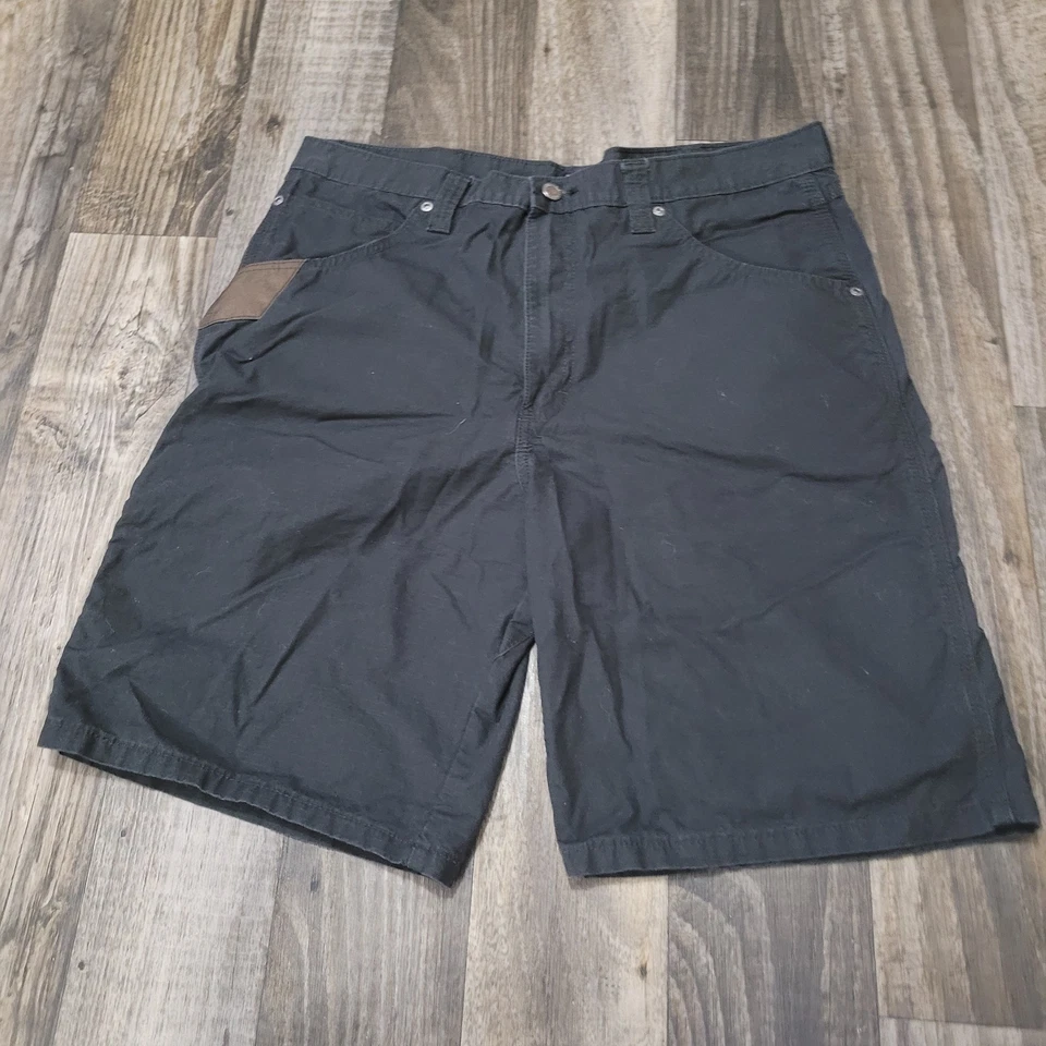 Pantalones Cortos Wrangler Workwear Para Hombre 36 Negros Ripstop Ranger Calce Relajado Ropa de Trabajo Foto 1 de 4