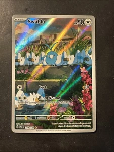 Pokémon SV Paradox Rift Swablu 213/182 2023 arte completo ilustración rara holograma SIR - Imagen 1 de 6