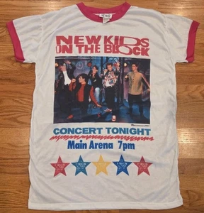 Neu Kids on the Block Rock Nites Shirt 1990 gebraucht OSFA 90er NKOTB Boy Band - Bild 1 von 24
