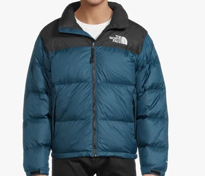 Chaqueta North Face 1996 retro Nuptse para hombre - Midnight Petrol/TNF negra (pequeña) - Imagen 1 de 4