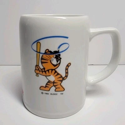 Taza de cerveza OB de colección de los Juegos Olímpicos de Seúl Corea 1988 Stein Hodori Tigre Mascota Béisbol Foto 1 de 4