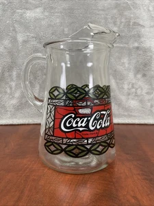 Vintage 1970 Coca-Cola Tiffany Stil Buntglas Krug Eisfänger 64 oz - Bild 1 von 7