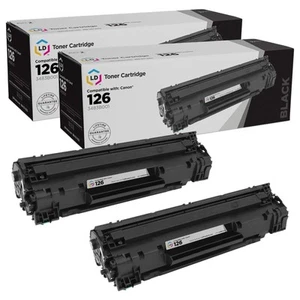 LD 2PK Replacement Canon 126 CRG126 Black Toner ImageClass LBP6200d LBP6230dw - Picture 1 of 9