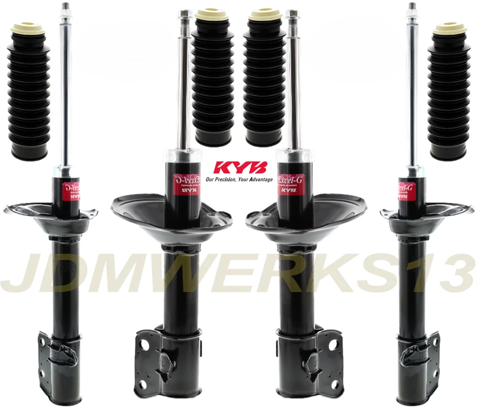 KYB 4 PUNTALES AMORTIGUADORES Y BOTAS ANTIPOLVO Y TOPES PARA GOLPES PARA NISSAN ALTIMA 93 - 98 99 00 01 Foto 1 de 1