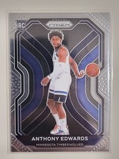 Anthony Edwards Base RC Rookie Panini Prizm NBA Card