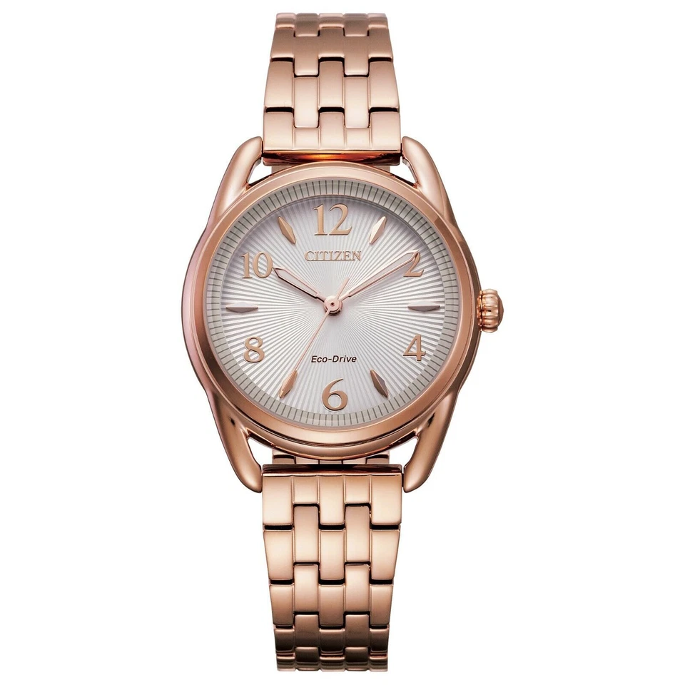 Citizen Weekender  FE1213-50A 30mm Stainless Steel Case with Pink Gold-Tone Stainless Steel Band Women's Wristwatch