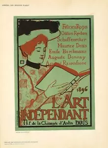 ART INDEPENDANT BY RASSENFOSSE DAS MODERNE PLAKAT 1897 ORIGINAL STONE LITHOGRAPH - Picture 1 of 1