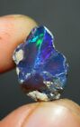 Natural Black Opal Raw Crystal loose gemstone welo blue fire black opal 8.95 Cts