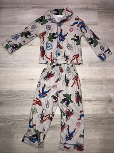 Disney Store Marvel Avengers Gr. 3 Zweiteiler Flanell Langarm Schlafanzug grau - Bild 1 von 10