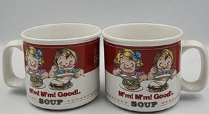 Vintage Campbell's Soup Kids "M'm! M'm! Good!" 1993 by Westwood Set of 2 - Picture 1 of 5