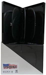USDISC DVD Cases Chubby 27mm Economy, Octuple 8 Disc (Black) Lot - Afbeelding 1 van 2