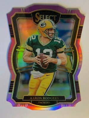 2017 Select Aaron Rodgers Packers #179 Premier Level Purple Die-Cut Prizm /75 - Image 1 of 2