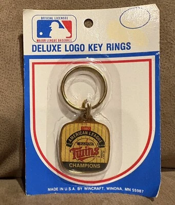 Minnesota Twins 1987 American League Champion MLB Wincraft Metal Keychain - Image 1 of 2