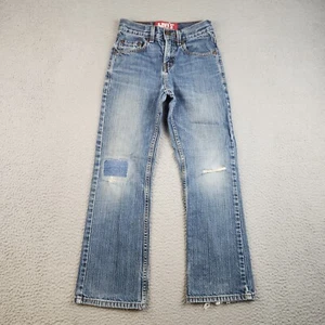 Levis Slim Fit Jeans Boys 10 (24x24) Slim FIt Bootcut 527 Ripped Cowboy Cut Kids - Picture 1 of 12