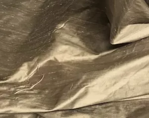 Gold Black 2tone 100% silk dupioni fabric 54” wide Sold By The Yard - Picture 1 of 1