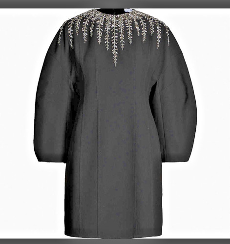 Mini abito Givenchy in crepe di lana impreziosito da perline taglia 42