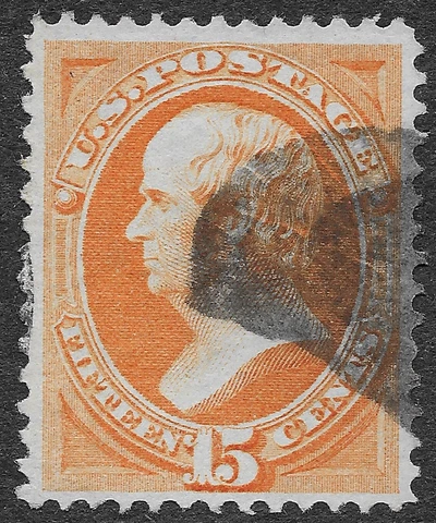 US Scott #152 Used VF Stamp 15c Bright Orange Daniel Webster SCV $210 Cover