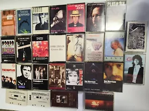 27 Prerecorded & 12 Blank (New Sealed) Rock Cassettes - Picture 1 of 3