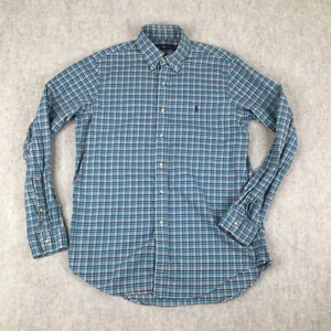 Polo Ralph Lauren Button Down Shirt Mens Size Medium Multicolor Plaid LS Cotton - Picture 1 of 12