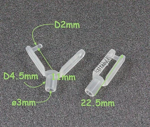 10PCS 3mm PinnedNylon Clevis Clevises RC Plane Air Plane Semi-Clear US SELL/SHIP - Picture 1 of 1