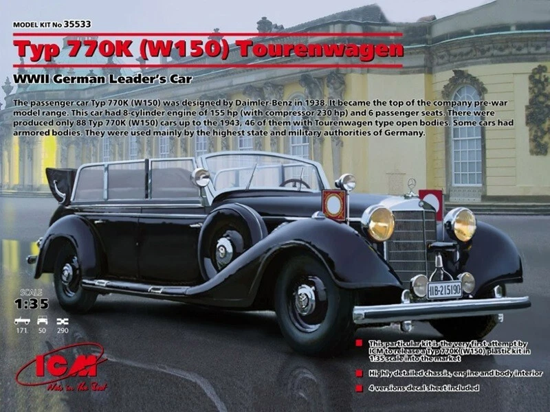 ICM TYP 770K (W150) TOURENWAGEN 1:35 35533 - Immagine 1 di 1