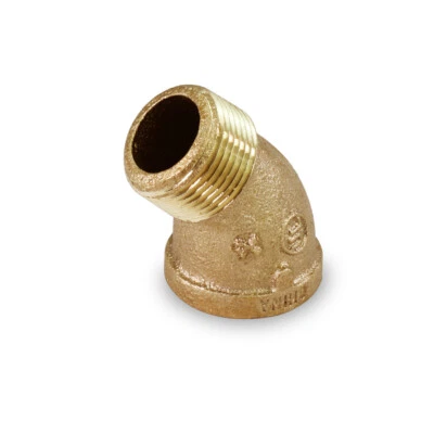 MIDLINE VALVE Midline 45 Degree Street Elbow Lead Free Brass Threaded Male Female 1/8"in-3"in