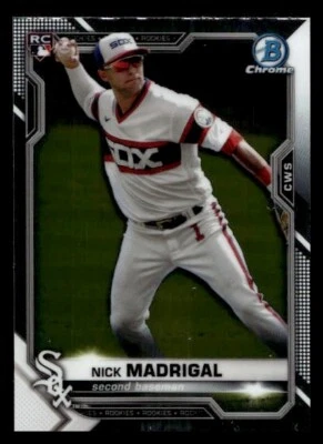 2021 Bowman Chrome Nick Madrigal 7 RC | Chicago White Sox - Image 1 of 2