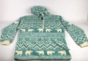 Sunbuster Ski Fleece Pullover Sweater Nordic Polar Bear Women's L Vintage 1980's - Picture 1 of 12