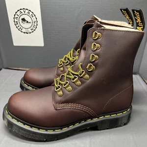 Dr. Marten 1460 PASCAL WINTERGRIP LEATHER LACE UP BOOT BROWN SNOWPLOW Women Sz 8 - Picture 1 of 16