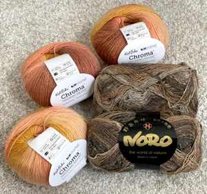 Lot NORO Kureyon Sock Japan KnitPicks Chroma Fingering Sock N2210 Wool Yarn - Picture 1 of 12