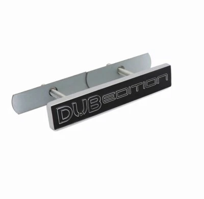 3D Metal Grille DUB EDITION Logo Car Front Emblem Badge Nameplate (Silver Black) — 第 1/3 张图片