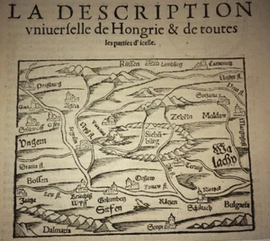 CARTE DE LA HONGRIE. GRAVURE XVI éme. - Picture 1 of 2