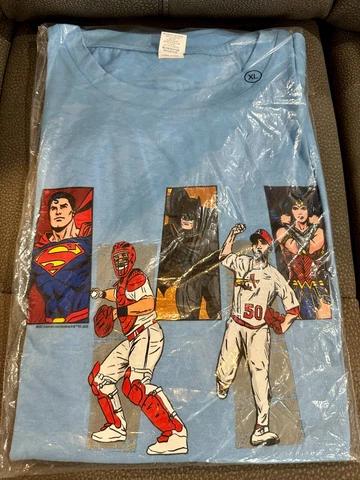 NEW 2022 ST. LOUIS CARDINALS DC COMICS SUPERHERO T-SHIRT X-LARGE XL (SGA) Cover