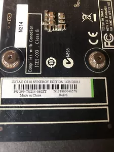 Zotac G210 1GB PCI-E DDR3 Graphics Card HDMI VGA DVI ZT-20313-10L - Picture 1 of 2