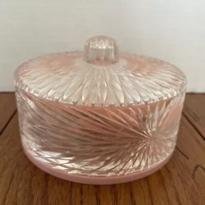 Vintage Celebrity Dusting Powder Crystal Cut Plastic w/puff & Powder Sealed - Picture 1 of 11