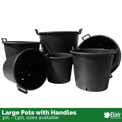 Heavy-Duty Recycled Plastic Container Pots/Tubs with Handles | 30 - 130 Litre