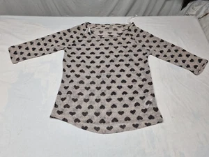 Top New Look beige e nero vista attraverso cotone leggermente elasticizzato taglia 14 584 - Foto 1 di 18