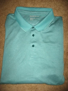 Mens NWOT Lt Green Minichecked REEBOK GOLF Polo Shirt 5XLT - Picture 1 of 1