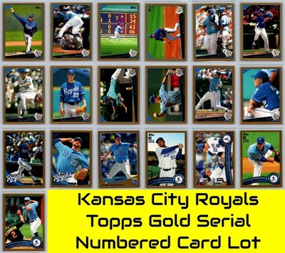 Kansas City Royals Topps Gold Serial Numbered #/2009 Baseball Card Lot (19) NM - Image 1 of 4