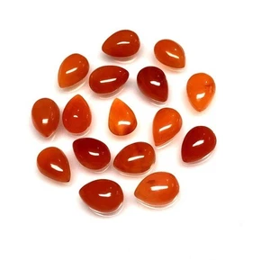 Cabujón natural de pera de cornalina de 5x7 mm a 12x16 mm piedras preciosas sueltas - Imagen 1 de 5