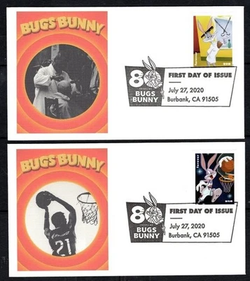 US Sc #5494-5503, Forever Bugs Bunny, 10 Fleetwood FD Cancels Burbank, CA - Image 1 of 4