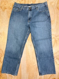 Carhartt Jeans Mens 40x30 Blue Relaxed Fit Straight Leg Cotton Blend Mid Rise - Picture 1 of 13
